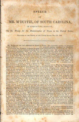 Item #10296 Speech of Mr. McDuffie, of South Carolina, In Executive Session, On the Treaty for...