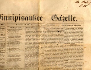 Winnipisankee Gazette June 21, 1862