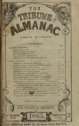 Item #11333 The Tribune Almanac and Political Register for 1865. American News Co