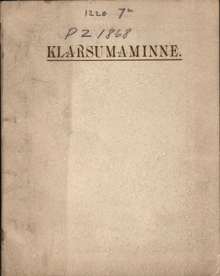 Klarsumaminne, or The Cousins. A True Story. Clifton Esdaile.
