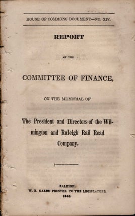 Item #11899 Report of the Committee of Finance, On the Memorial of The President and Directors of...