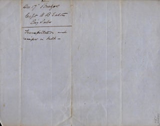 (2) United States Army documents addressed to Major Thomas B. Eastland at Brazos Island, Texas and signed by Amos Beebe Eaton
