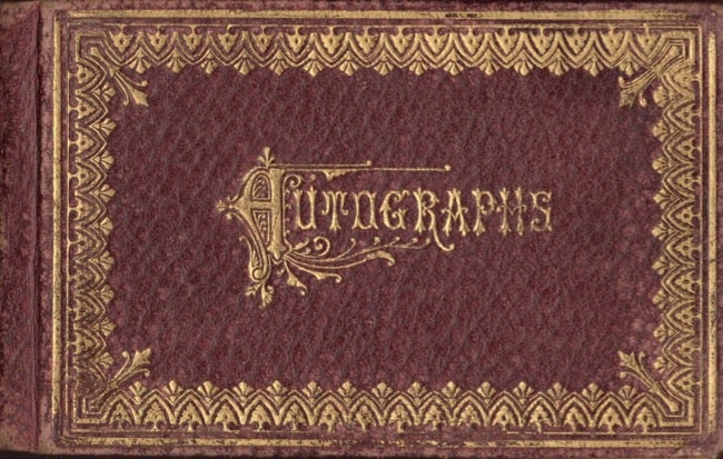 Item #12107 Connecticut Autograph Book 1877-1883. Alice May Gruemann?
