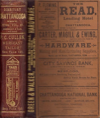 Item #12311 The Directory of Chattanooga, Tennessee 1889. Connelly, Fais