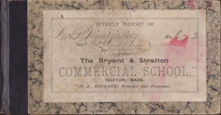 Item #12964 Weekly Report Book of the Bryant & Stratton Commercial School. Bryant, Stratton...