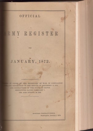 Official Army Register for January, 1870; Official Army Register for January, 1871; Official Army Register for January, 1872
