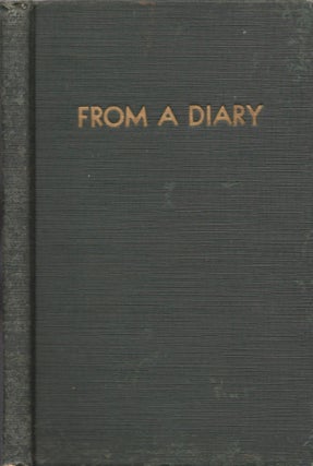Item #14999 From A Diary. F. W. Barrett