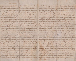 Charleston, South Carolina March 23, 1864 Manuscript Civil War Era Letter written by Sallie E. Burke to Mr. Dreker Departing for War