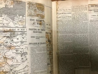 1914 World War I English Newspaper Scrapbook