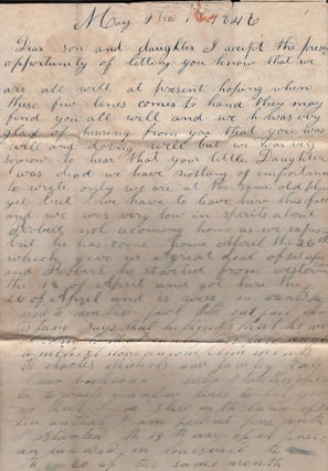 Item #15722 1846-1866 Carpenter Family Correspondence from Missouri and Kentucky. Including...
