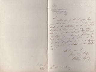 Item #15772 1800's William Wyld, British Paineter, Undated Manuscript letters in French and...