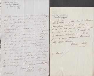 1800's William Wyld, British Paineter, Undated Manuscript letters in French and English