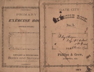 1883-84 Lot (5) Gate City Exercise Books and (2) Term Examination Papers of Wiley Motgan, Fifth and Sixth Grades, Atlanta, Georgia