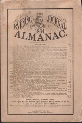Item #15838 The Evening Journal Almanac 1864. Albany Evening Journal
