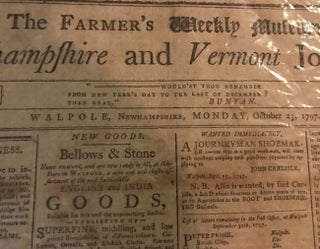 The Farmer's Weekly Museum: Newhampshire and Vermont Journal October 23, 1797