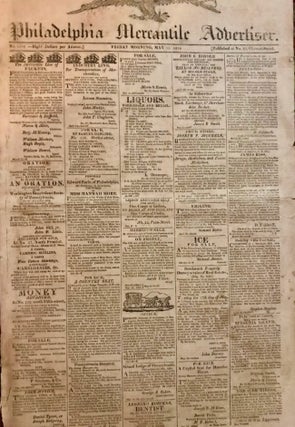 Item #16121 Philadelphia Mercantile Advertiser Friday Morning, May 13 1814. William McCorkle,...
