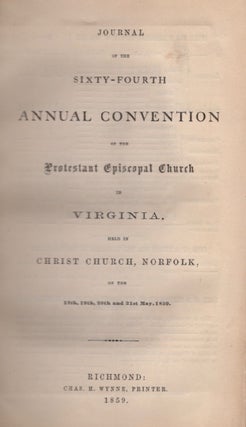 Item #16427 Journal of the Sixty-Fourth Annual Convention of the Protestant Episcopal Church in...