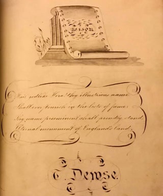 19th century English manuscript commonplace book of Thomas Dewse with original writings.