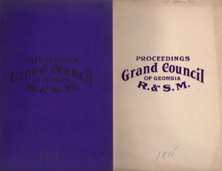 1892-1934 Misc. Lot of 25 Proceedings of the Grand Council. Royal and Select Masters, State of Georgia