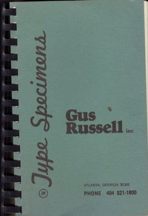 Item #16703 Type Specimens. Gus Russell inc