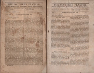 Item #16774 1850-1853 Lot 3 issues of "The Southern Planter": Devoted to Agriculture,...
