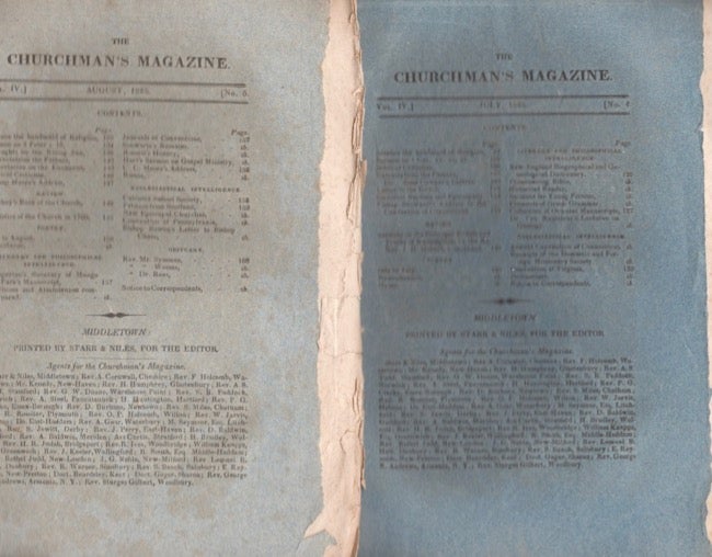 Item #16959 10 issues of the Churchman's Magazine 1821-1826. Churchman's Magazine.