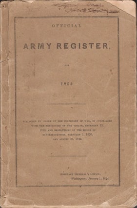 Item #16965 Official Army Register for 1854. United States Army