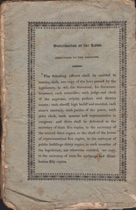 Acts Passed By the Legislature of the State of Vermont, At Their October Session, 1827