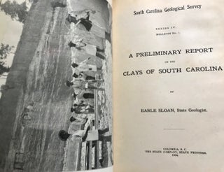 South Carolina Geology: A Sammelband of 5 Government Geological publications illustrated with folding maps, photographs and diagrams.
