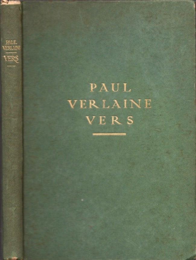 Item #17395 Paul Verlaine Vers. Paul Verlaine, Georges A. Tournoux.