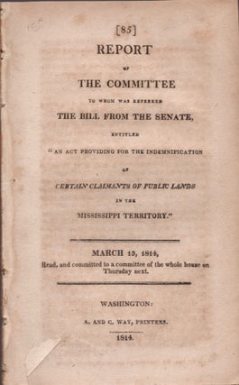 Item #17769 Report of the Committee To Whom was Referred The Bill From the Senate, Entitled "An...