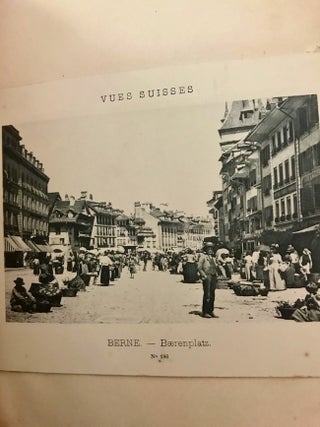 Item #18003 Vintage Swiss and English Travel Album with original titled photographs, color...
