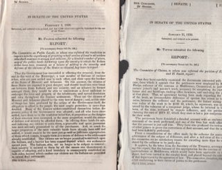 Misc. lot of Senate Documents dated January 30, 1838. Document numbers 146-152.