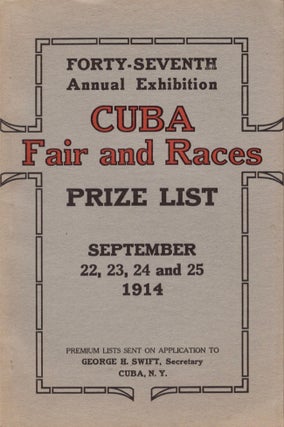 Item #18241 The 1914 Premium List Cuba Fair Association: Rules and Regulations For The...