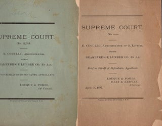 Lot 4 late 1800's Supreme Court briefs by Loque & Pomes, Attorneys