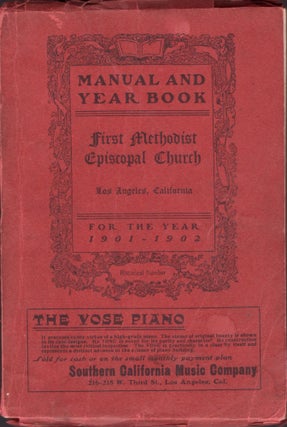 Item #18293 Year Book First United Methodist Episcopal Church Los Angeles, California 1901-1902....