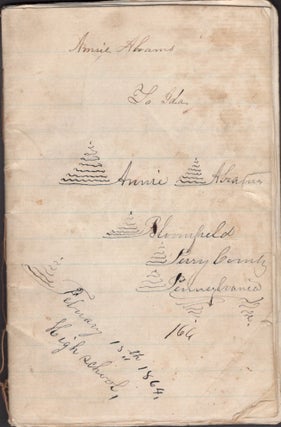 Item #18322 1864 Handmade Memory Album. New Bloomfield High School, Bloomfield, Perry County,...