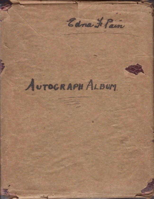 Item #18479 Edna Pain's 1911-1916 English Illustrated Autograph Album. Edna Pain.