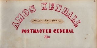 Item #18490 Amos Kendall Autograph Page [AND] 1836 Post Office Department Document with Typed...
