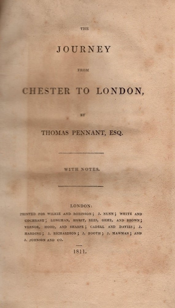 Item #18589 The Journey from Chester to London. Thomas Pennant.