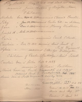 Genealogy of the Adams Family of Kingston, Mass