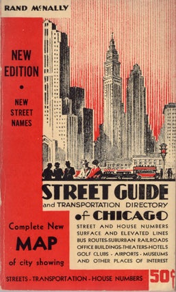 Item #19235 Street Guide and Transportation Directory of Chicago. Rand McNally