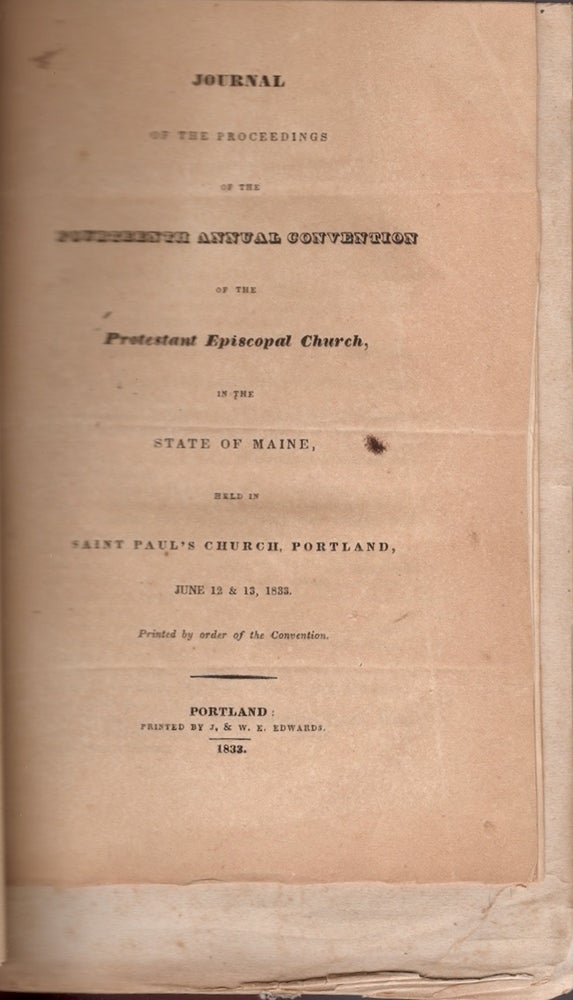 Item #19328 Sammelband. (25) 1833-1877 Journals and Sermons of Protestant Episcopal Church, Diocese of Maine. Diocese of Maine Protestant Episcopal Church.