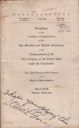 Item #19331 Proceedings of the Ceremony in Commemoration of the One Hundred and Fiftieth...