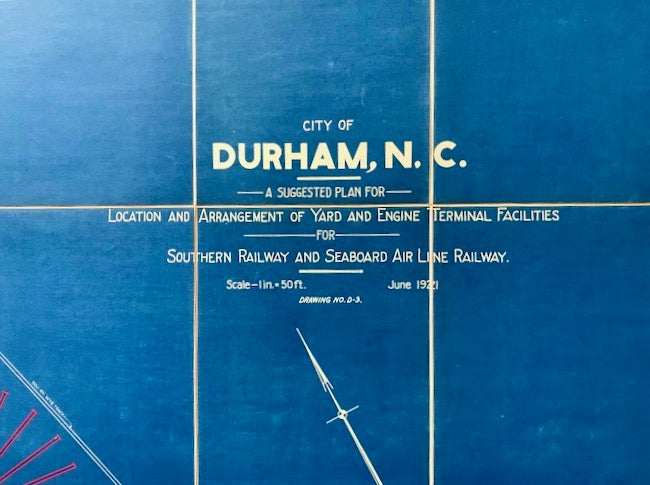 Item #19333 A Report on Separation of Street and Railway Grades Through the City of Durham From Gregson Street to Alston Avenue. Volume II: Railway Classification Yards and Engine Terminals. Frank T. Miller, consulting engineer.