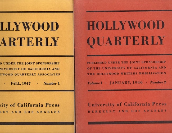 Item #21281 Hollywood Quarterly. Hollywood Quarterly.