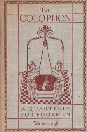 Item #21480 The Colophon new series A Quarterly for Bookmen. Winter 1938. Frederick B. Jr. Adams,...