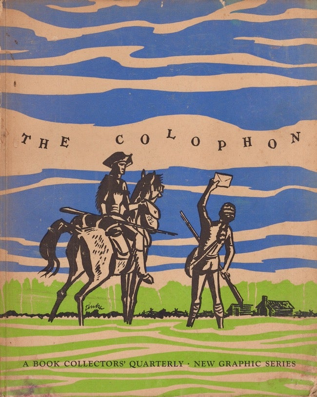 Item #21490 The Colophon New Graphic Series Number Two. Frederick B. Jr. Adams, Elmer Adler, Alfred Stanford, John T. Winterich.