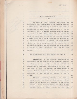 The Report of the DeKalb County Government Reorganization Commission 1979