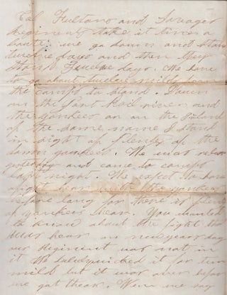 Confederate soldier's February 1, 1862 reply to Mr. E Ward, Rock Island, Tennessee while camped at Pocotaligo, near Yemassee South Carolina.